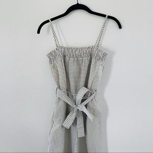 Green Striped Jumpsuit